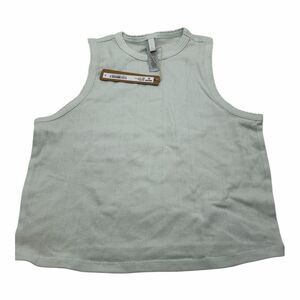 Brand New Skims Women's Size Medium Frost Blue Needle Knit Tank Top Shirt